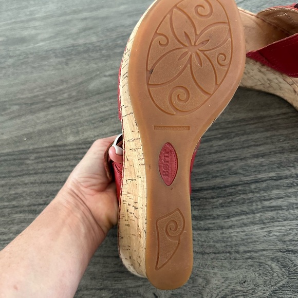 Born Red Leather Women's Sandals - Picture 3 of 8